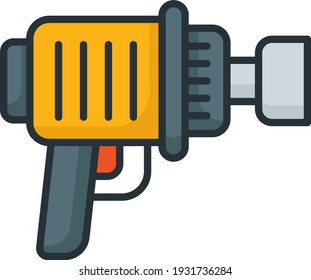 concepto de llave de impacto, herramientas de potencia neumática Diseño de iconos de color vectores, Servicio de vehículos de motor y taller de reparación de automóviles Símbolo, piezas de repuesto de camiones Signo, ilustración de material mecánico automático