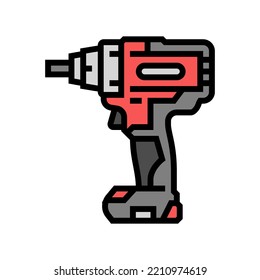 impact wrench tool color icon vector. impact wrench tool sign. isolated symbol illustration