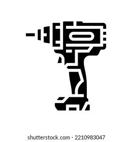 impact wrench tool glyph icon vector. impact wrench tool sign. isolated symbol illustration