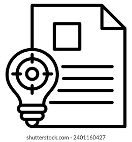 Impact Content Icon Linie Vektorgrafik