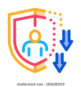 impaired immunity icon vector. impaired immunity sign. color symbol illustration