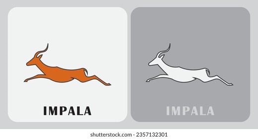 Impala animal vector logo that is suitable for your project.