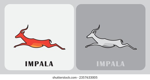 Impala animal vector logo that is suitable for your project.
