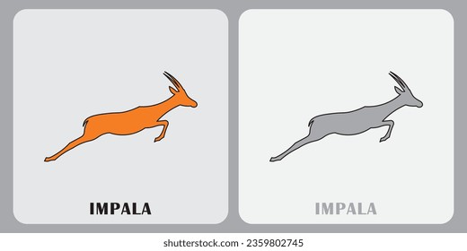 Impala animal vector logo that is suitable for your project.