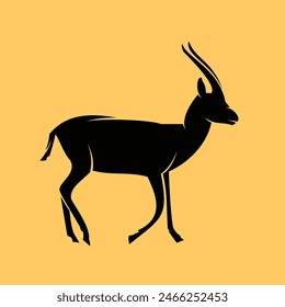 Impala Antelope Deer Silhouette Vector para Logo