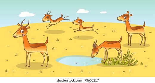 impala antelope family, animals savanna