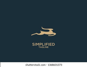 impala jump stylish logo icon designs vector