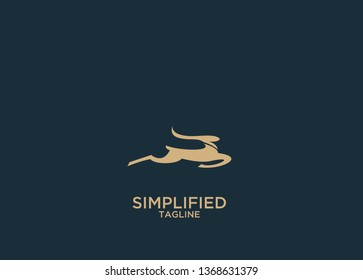 impala jump stylish logo icon designs vector