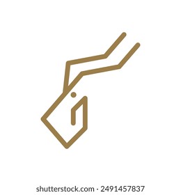Impala line icon flat design