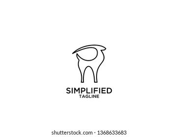 impala line stylish logo icon designs vector