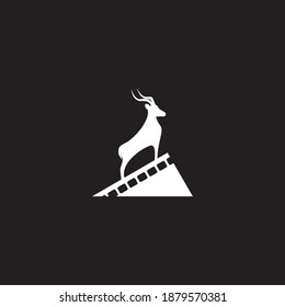 Impala con diseño de logotipo de vector de medios
