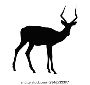 Logotipo Del Vector De Silhouette Impala Para La Mejor Ilustración Del Icono De Impala.