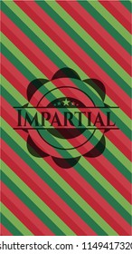 Impartial christmas badge background.