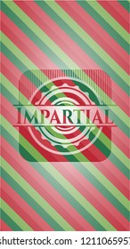 Impartial christmas emblem.