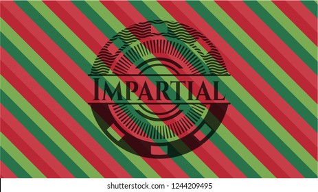 Impartial christmas emblem.