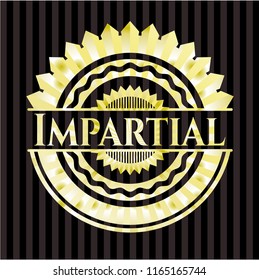 Impartial gold shiny badge
