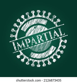 Impartial on blackboard. Vector Illustration. Detailed. 