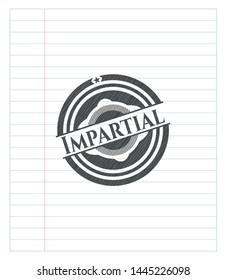 Impartial pencil draw. Vector Illustration. Detailed.