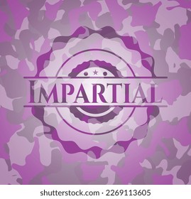 Impartial pink on camo texture. Vector Illustration. Detailed. 