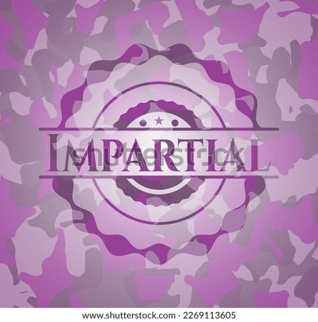Impartial pink on camo texture. Vector Illustration. Detailed. 