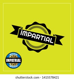 impartial rubber stamp.label,sticker,tag. stamp with shadow