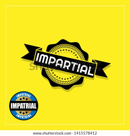 impartial rubber stamp.label,sticker,tag. stamp with shadow