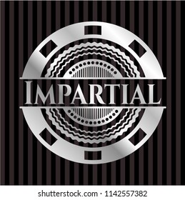Impartial silvery emblem or badge