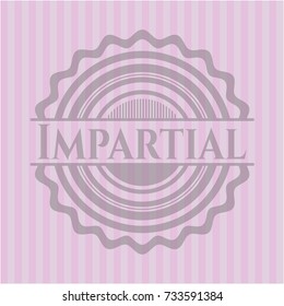 Impartial vintage pink emblem