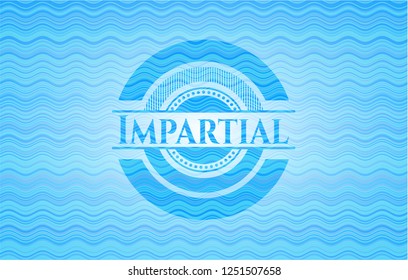 Impartial water representation style badge.