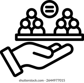 Impartiality Icon Outline Vector Illustration