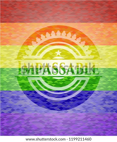 Impassable lgbt colors emblem 