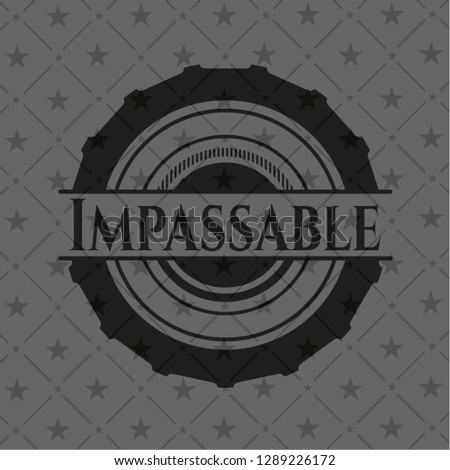 Impassable realistic dark emblem