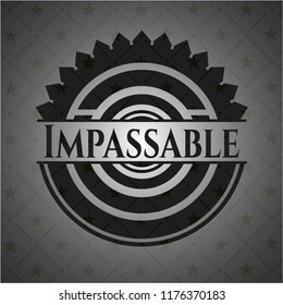 Impassable retro style black emblem