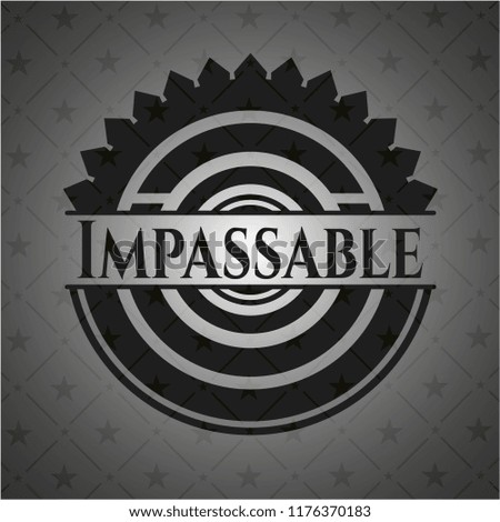 Impassable retro style black emblem