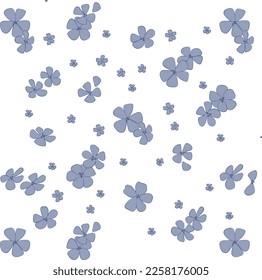 Impatiens Small Floral Seamless Pattern Repeat Vector