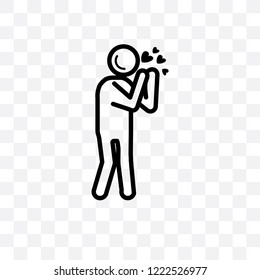 impatient human vector linear icon isolated on transparent background, impatient human transparency concept can be used for web and mobile
