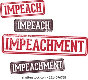 Impeach and Impeachment Rubber Stamps