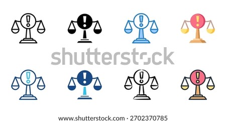 Impeachment icon set multiple style collection 
