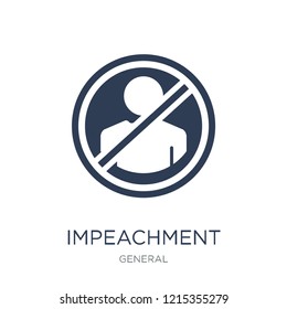 impeachment icon. Trendy flat vector impeachment icon on white background from general collection, vector illustration can be use for web and mobile, eps10