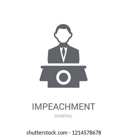 impeachment icon. Trendy impeachment logo concept on white background from General collection. Suitable for use on web apps, mobile apps and print media.