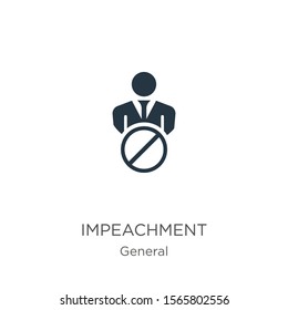 Impeachment icon vector. Trendy flat impeachment icon from general collection isolated on white background. Vector illustration can be used for web and mobile graphic design, logo, eps10