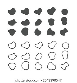 Formas de vetor Doodle Circle imperfeitas