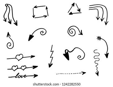 Imperfect Hand Drawn Arrows for Notes and Infographics