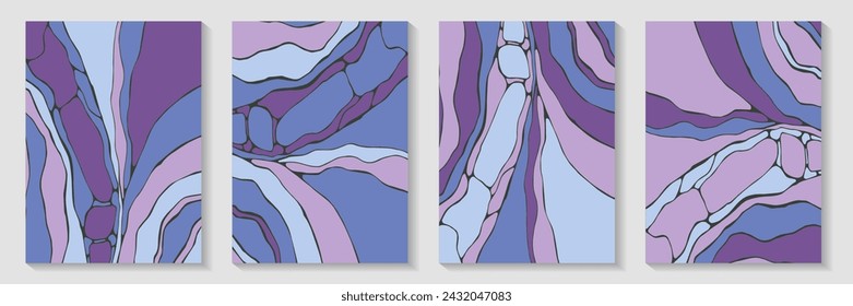 Imperfect marble texture backdrop design collection. Vibrant brochures. Marbling wave book cover page templates. Stone imitation. Art drawing cards.