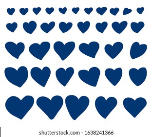 Imperfect Set Doodle Heart Hand Drawn Stock Vector (Royalty Free ...