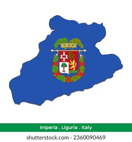 Imperia Flag - Liguria, Italy (EPS)