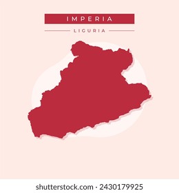 Imperia province (Italy, Italian Republic, Liguria region) map vector illustration, scribble sketch Province of Imperia map