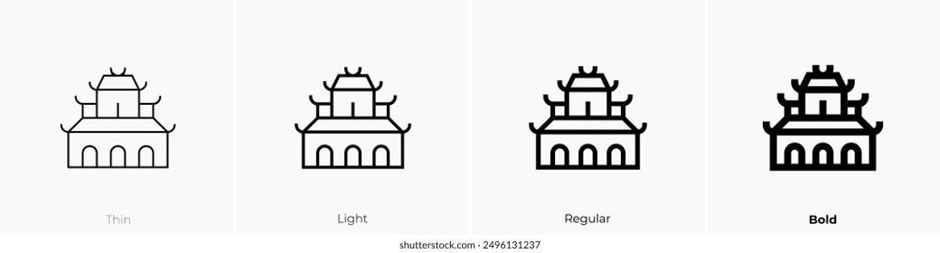 imperial citadel gate icon. Thin, Light Regular And Bold style design isolated on white background