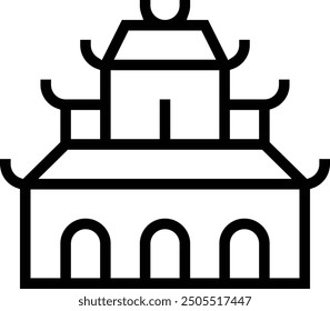 imperial citadel gate icon. Thin linear style design isolated on white background