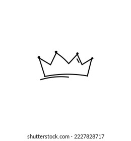 Imperial crown hand drawn icon. Symbol sketch of royalty and power with luxury doodles in vintage medieval vector style